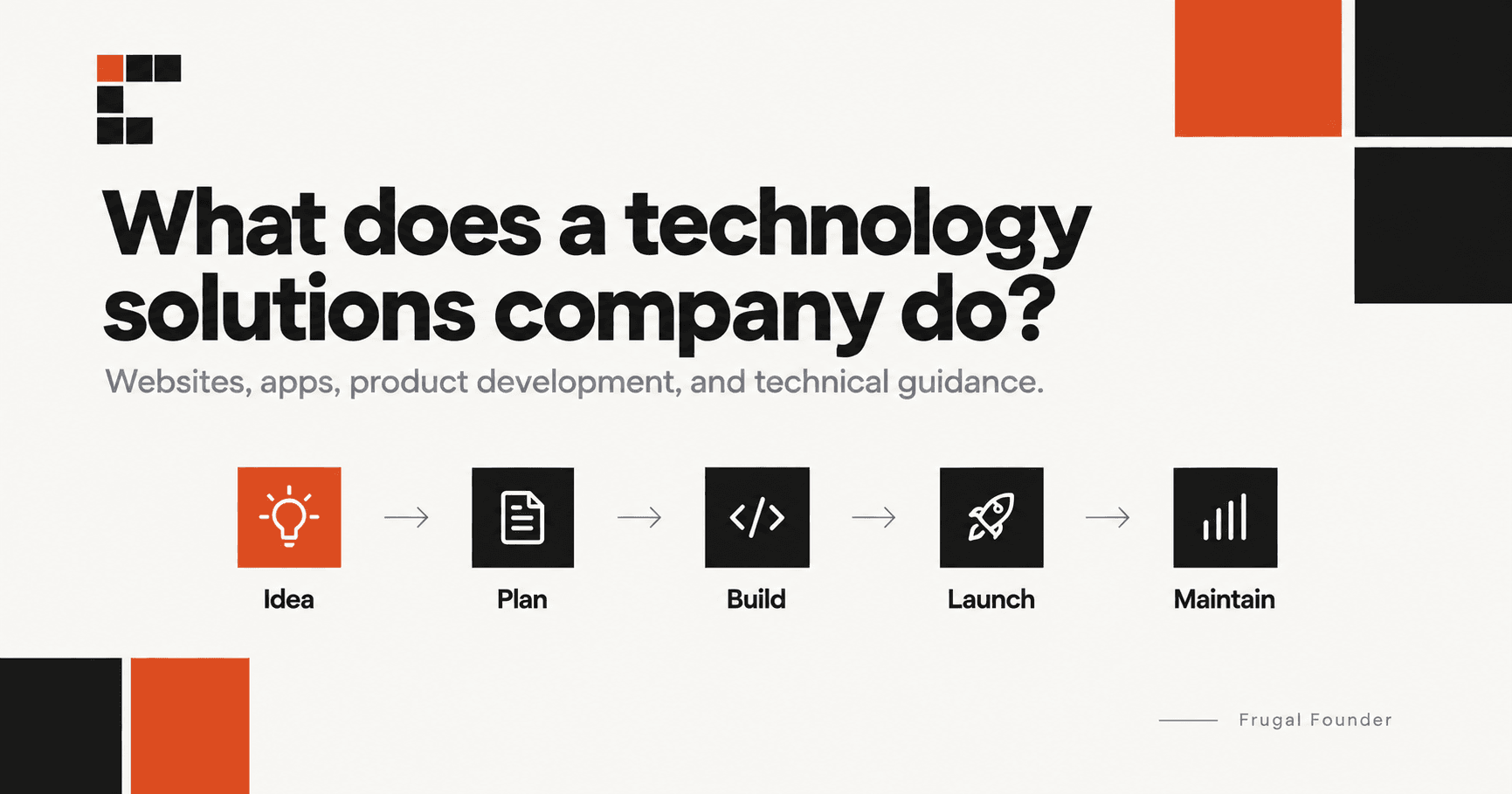 Frugal Founder technology solutions company helping businesses build cost-effective digital products and scalable technology solutions.